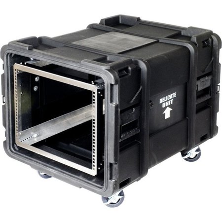RACK SOLUTIONS Hard Plastic Molded Transport Rack Case. 30 Inches Deep And 6U Tall. RACK-TRANSPORT-30-6
